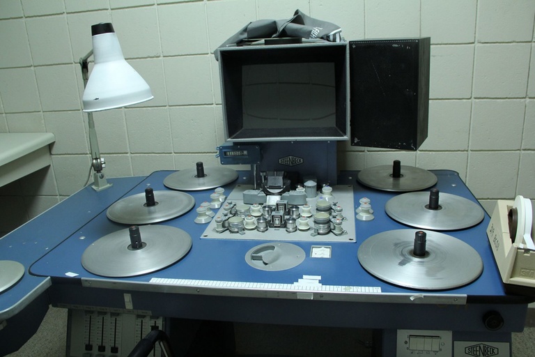 Picture of a flatbed editing room